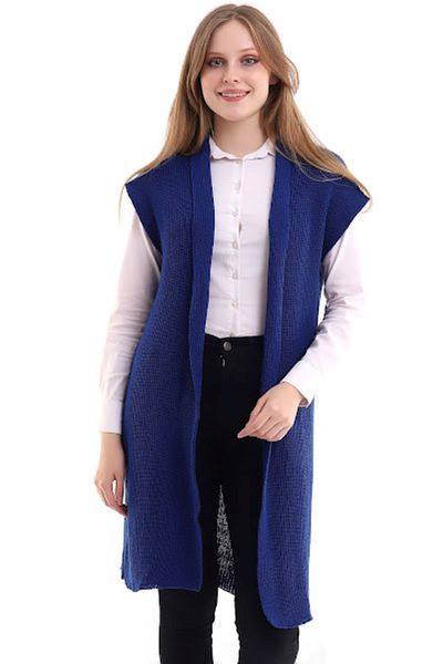 LEBUAS Long Knitwear Vest - Shawl Collar - Thessaloniki Knit