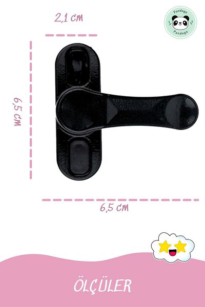 Pandogo Black Pimapen Window Lock Keep Thieves Away Protect Your Children 2 Pieces