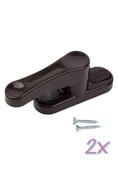 Pandogo Dark Brown Pimapen Window Lock Keep Thieves Away Protect Your Children 2 Pieces