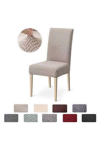 Bemrax Κάλυμμα καρέκλας Lycra Washable, Ψάθινο σχέδιο