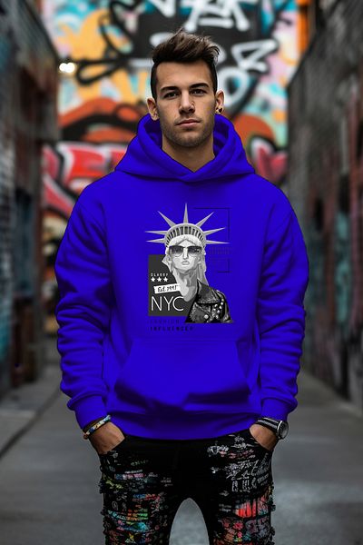 ADABEBEK Φούτερ με στάμπα New York Relaxed Cut Oversize