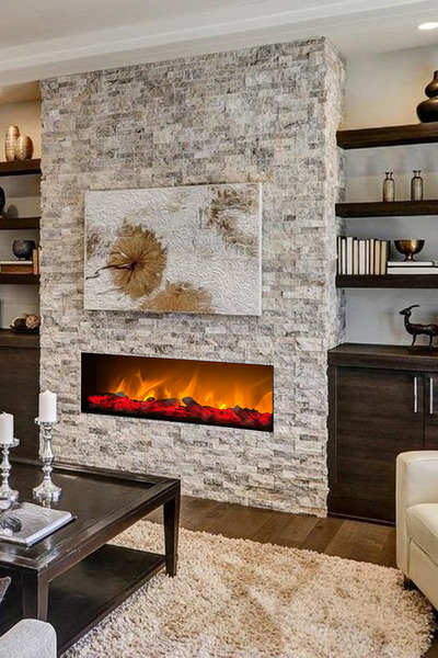 İnci Kumandalı Dekoratif Şömine 160x40x15 cm Elektrikli Bluetooth Hoparlör Ve...