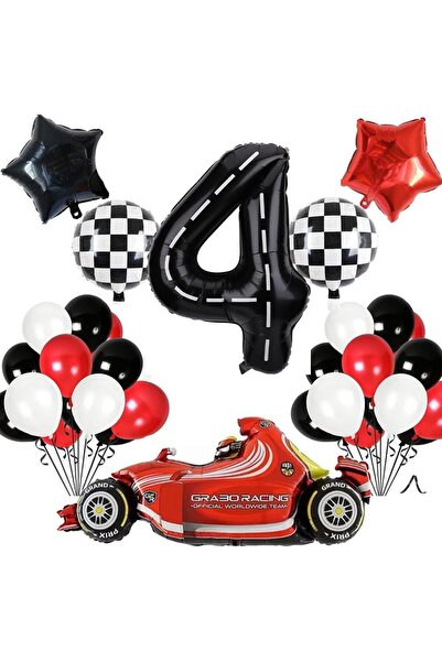 party mix Yarış Araba Konsepti Doğum Günü Balon Seti Yaş Rakam Balon Set Arab...