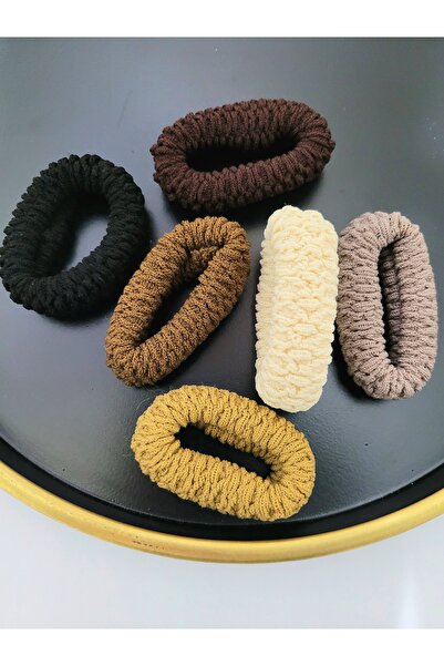 GÜLPEŞE 6 ADET EKSTRA KALIN LASTİK TOKA SAÇ BAĞLAMA TOKASI