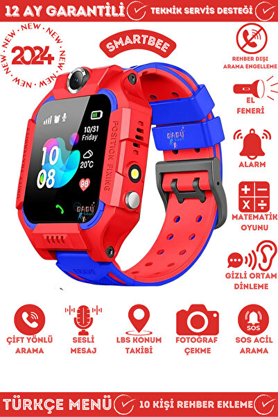 SmartBee Q19 Akıllı Çocuk Takip Saati, Sim Kartlı Arama, Kameralı, S.O.S ve G...