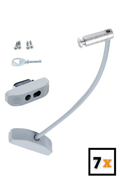 Viselia Gray Window Lock with 7 Ropes Children's Safety Security Burglar Pimapen Door Baby Lock