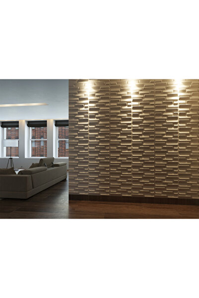 Duvarım 3 Boyutlu Boyanabilir PVC Duvar Paneli Gold (50-50 cm 4 adet-1 metrekare)
