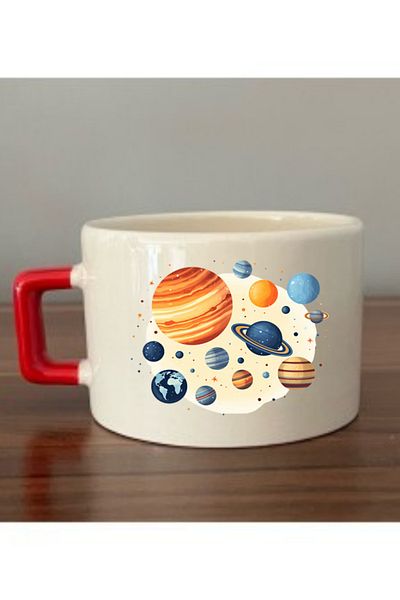 lili hediyelik Planets Nested Cup Ceramic Mug - Ceramic Tea, Coffee Gift Cup