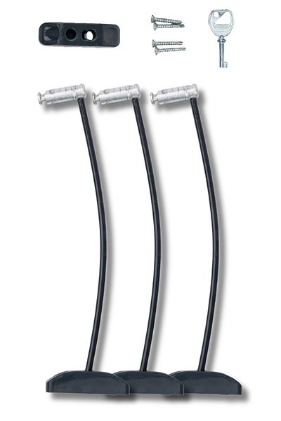 Pandogo Anthracite Premium Window Lock for Child Safety Easy Installation Long Lasting 3 Pcs