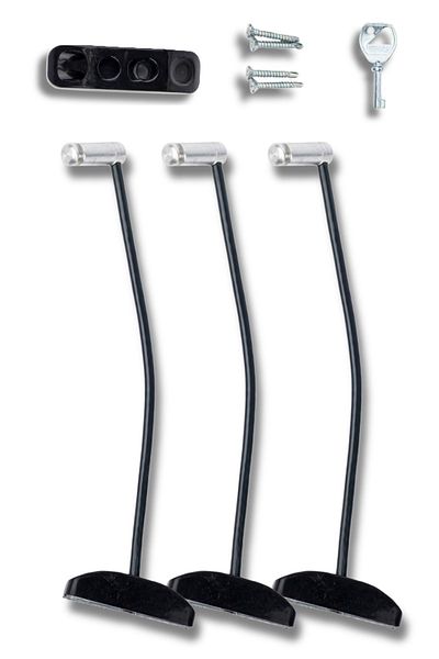 Pandogo Black Premium Window Lock for Child Safety Easy Installation Long Lasting 3 Pieces