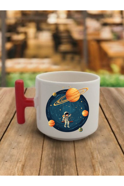 lili hediyelik كوب سيراميك للأطفال للجري في الفضاء - كوب شاي سيراميك، كوب هدي...