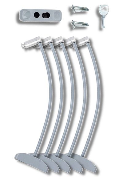 Pandogo Premium Window Lock for Child Safety Easy Installation Long Lasting 5 Pieces Gray