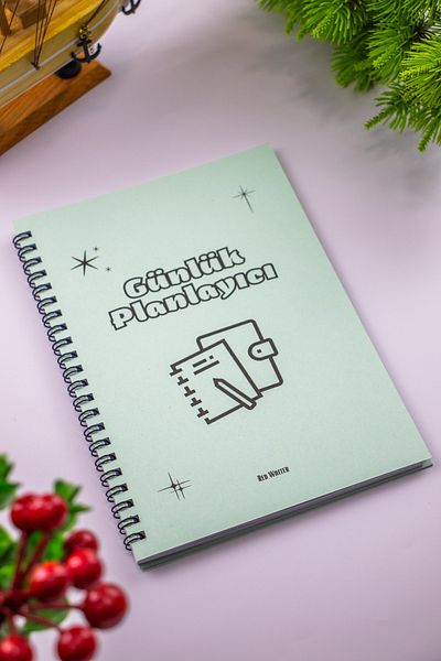 Red Whiter Daily Planner Business Tracker Notebook A5 Green Cover Notebook