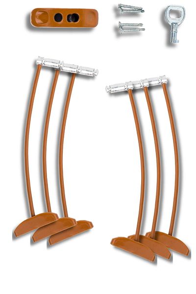 Pandogo Premium Window Lock for Child Safety Easy Installation Long Lasting 6 Pcs Light Coffee