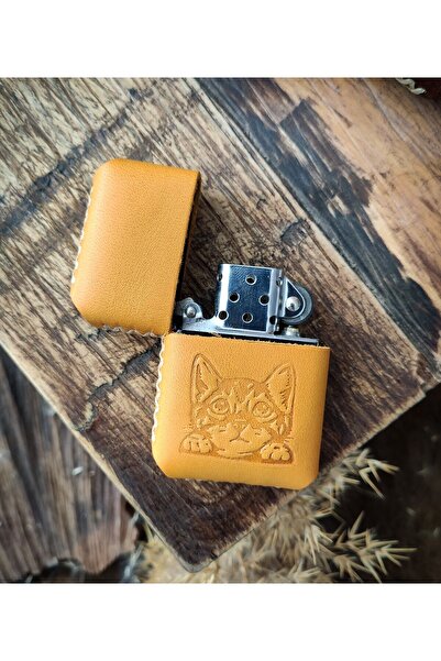 Atölye Çınar Leather Handmade El Yapımı Deri Kılıflı Zippo Çakmak