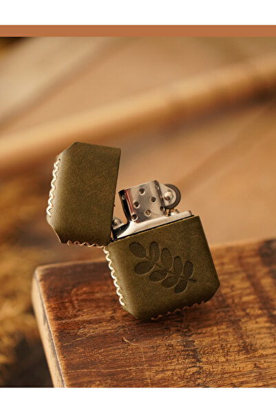 Atölye Çınar Leather Handmade El Yapımı Hakiki Deri Kılıflı Zippo Çakmak