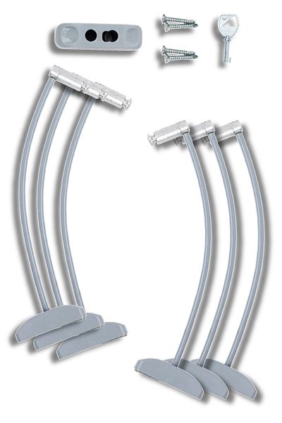 Pandogo Premium Window Lock for Child Safety Easy Installation Long Lasting 6 Pieces Gray