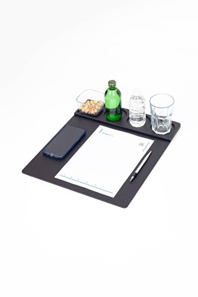 Turgut Office Masa Sumeni Toplantı Seti Düz Siyah