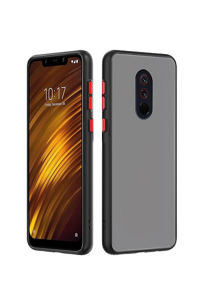Fibaks حافظة هاتف Xiaomi Redmi 8 غير لامعة مضادة لبصمات الأصابع وغطاء من السيليكون الصلب مع مفاتيح ملونة
