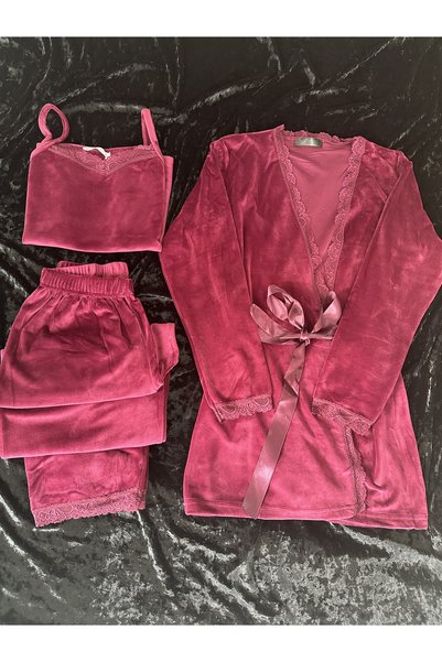 Zarifce ELEGANT 3-PIECE FRENCH VELVET SET ZRF1009