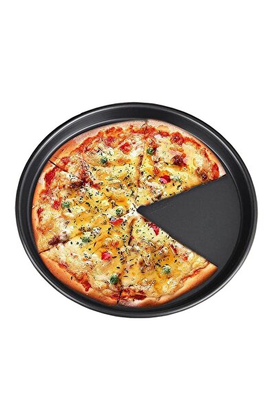 abnturk Greblon 32cm Teflon Pizza Tepsisi Yanmaz Yapıştırmaz En Sağlıklı Sığ ...