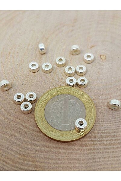 Yasamtohumu Ασημένιες χάντρες 925 Μασίφ Υλικό 2,5*5mm/4τμχ (45634)