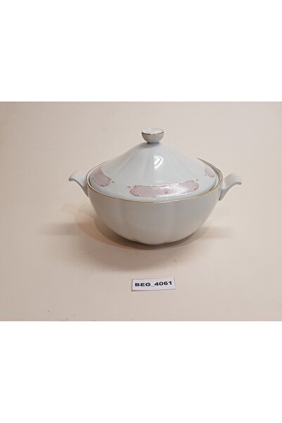 BEGÜLDAN Istanbul Porselen Pembe Çiçek Desenli Çorbalık Beg_4061