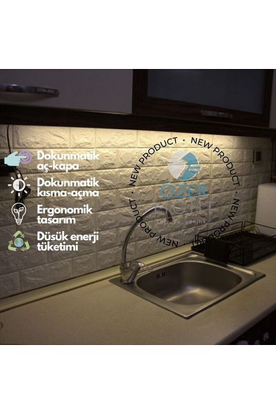 ÖZER LİGHT Touch Kitchen Countertop Led Bar 120 Cm Dimmable Daylight