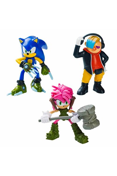 Super Sonic مجموعة مجسمات سونيك برايم مكونة من 3 قطع