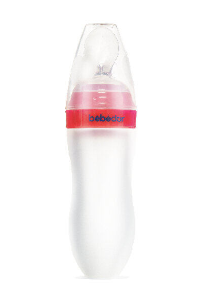Bebedor Red Silicone Spoon Baby Bottle - 120 Ml