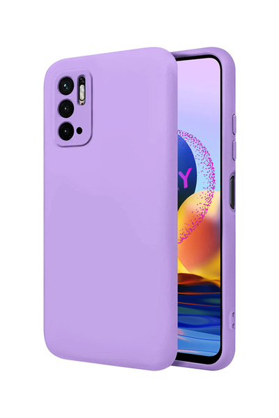 Molly Xiaomi Redmi Note 10 5G İçin Lavanta Liquid İçi Kadife Silikon Kılıf