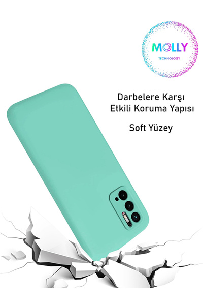 Molly Xiaomi Redmi Note 10 5G İçin Kot Mavisi Liquid İçi Kadife Silikon Kılıf