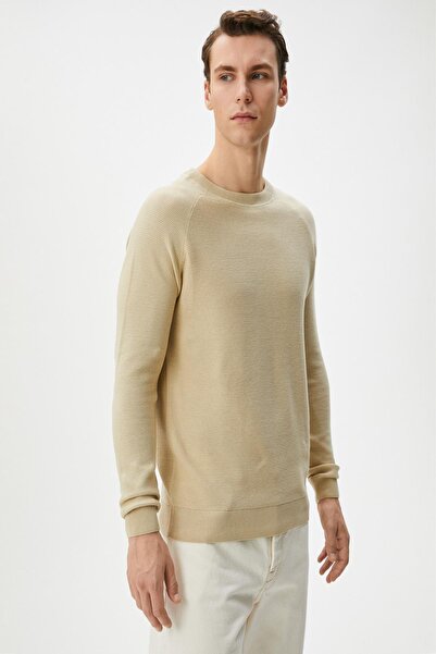 Koton Ecru Men's Sweater 4WAM70059HT