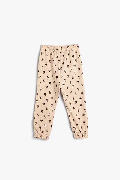 Koton Beige gemusterte Jogginghose für Babys