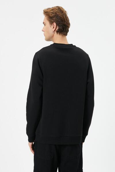 Koton Schwarzes Herren-Sweatshirt