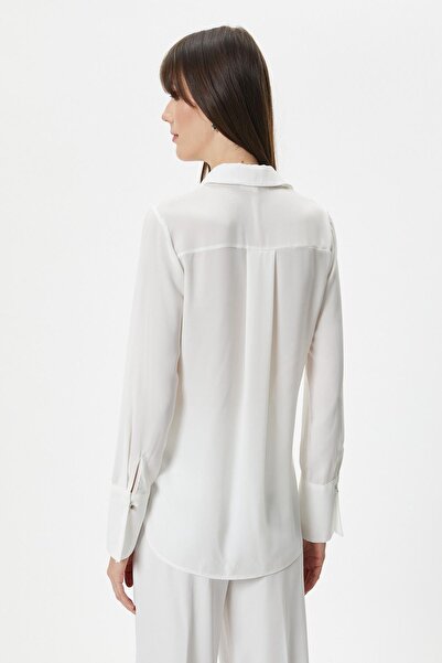 Koton Kadın Kirik Beyaz Gömlek