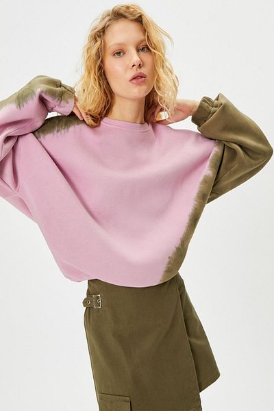 Koton Pink Patterned Women's Sweatshirt 4WAL10464IK