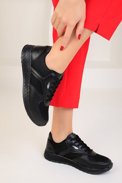 SOHO Schwarz-Schwarze Damen Sneakers 17166