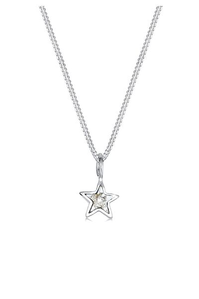 ELLI Halskette Stern Kristalle 925 Sterling Silber