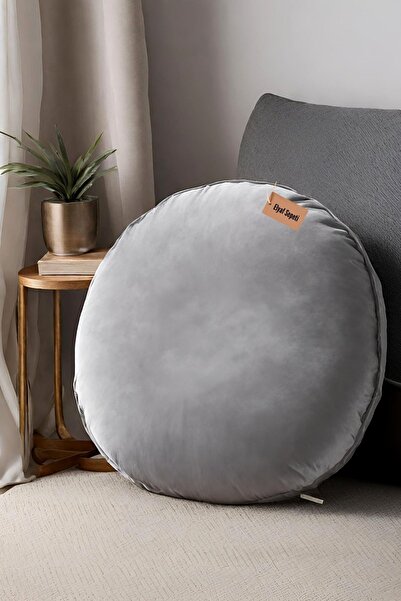 Elyaf Sepeti Yumuşak 68x68x15 Cm Yuvarlak Yer Minderi Kalorifer Önü Minder Pe...