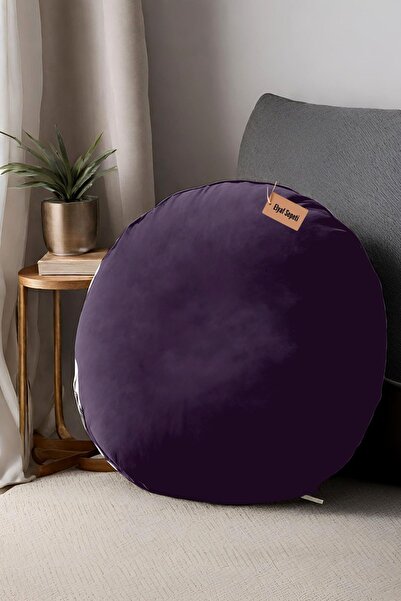 Elyaf Sepeti Yumuşak 68x68x15 Cm Yuvarlak Yer Minderi Kalorifer Önü Minder Mi...