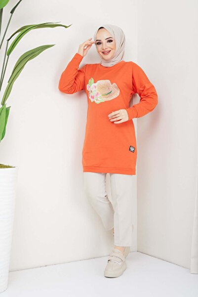 marwella Nergis Tesettür Tünik - Oranj