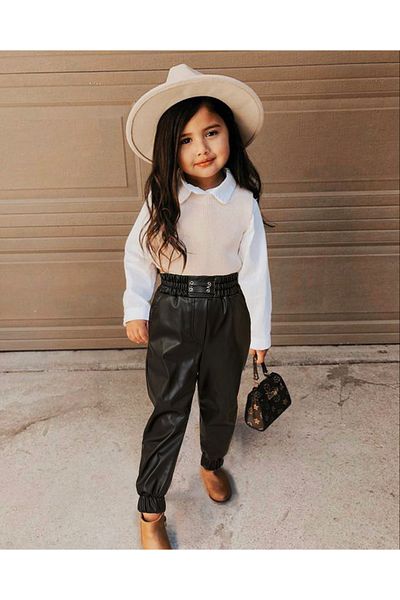 By Piera Leather Kids Jogger Pants028845