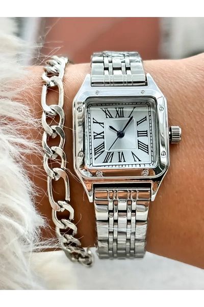İSTLİV Roman Numeral Silver Color Women's Wristwatch (Bracelet Not Included in the Price.)