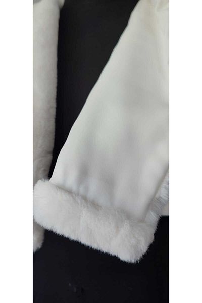 MODA NUR Etol Bridal Bolero με μακρύ φιόγκο σε κρεμ χρώμα