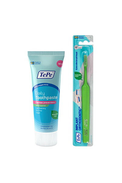 TePe Daily Diş Macunu 75 ml Implant Orthodontic Diş Fırça