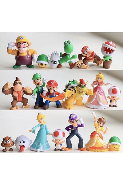 VipDeluXe 18 Pieces of Cake Decorations, Birthday Decorations, Super Cake Decorations, Cake Figures