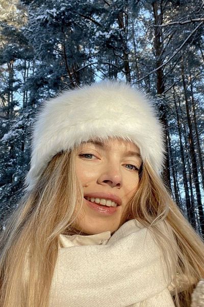 mrcans Trend Special Series White Fur Heart Hat