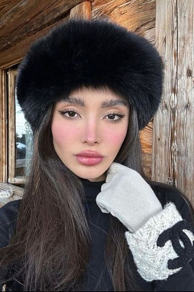 mrcans Winter Faux Fur Heart Hat Fur Heart Hat