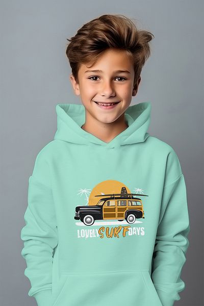 ADABEBEK Υπέροχο Surf Days Style Relaxed Cut Oversize φούτερ